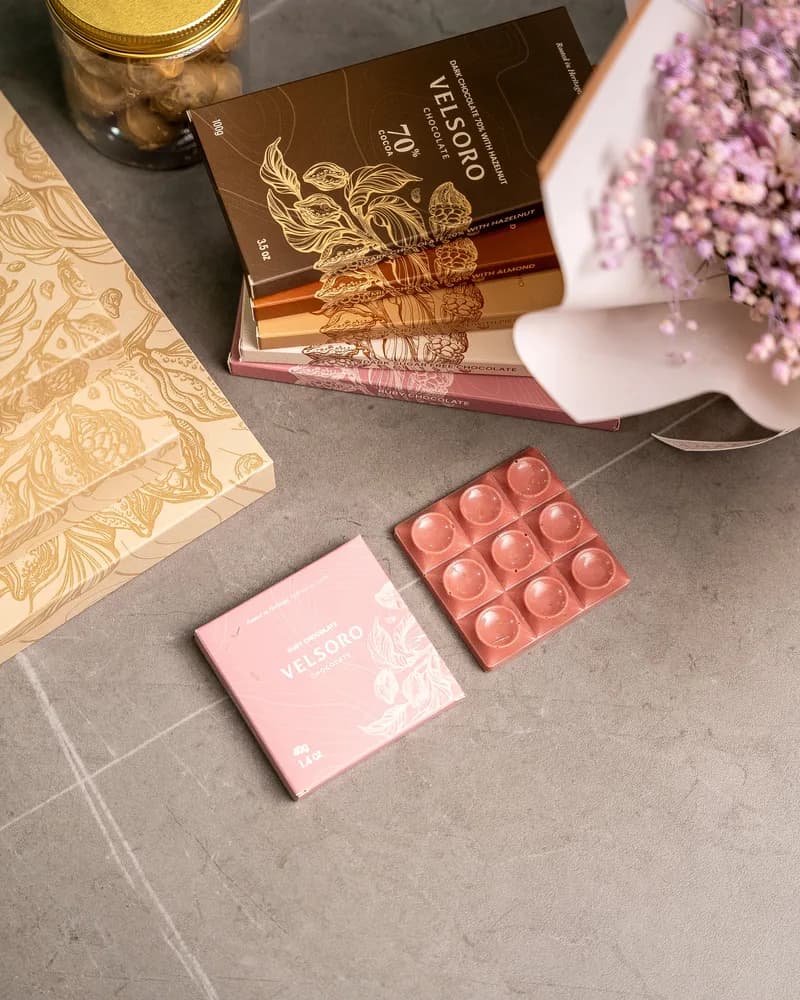 Velsoro Ruby & Pistachio Bar 40g