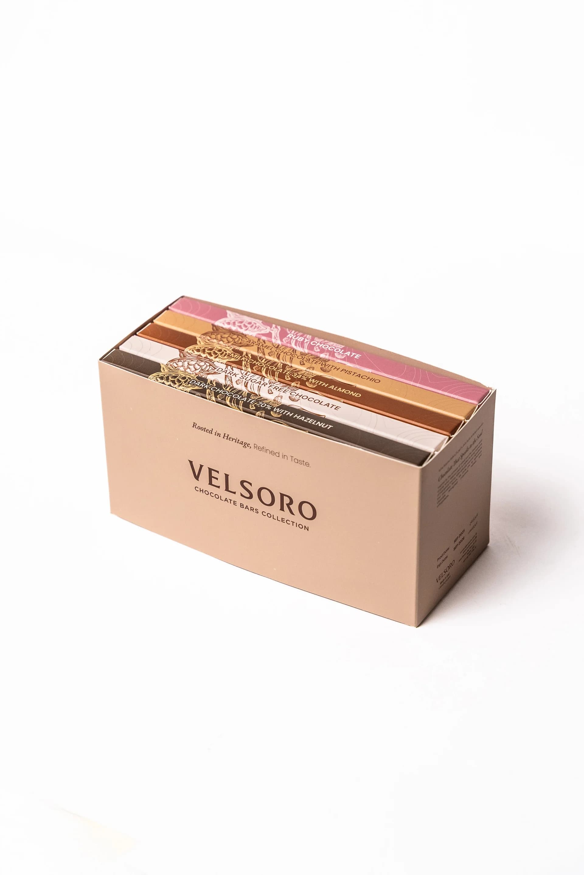 Velsoro Box of 5 Bars (56g each)