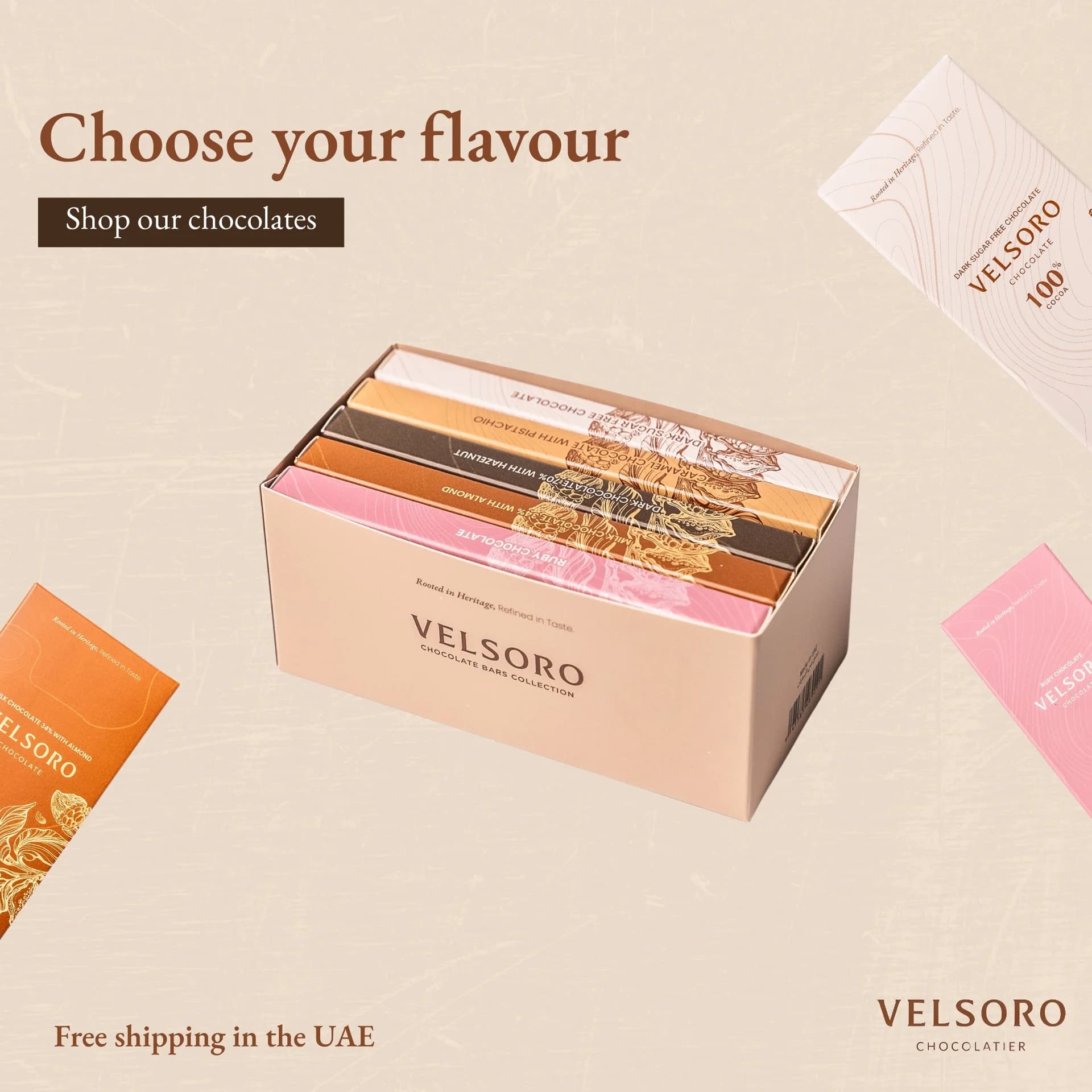 Velsoro Box of 5 Bars (100g each)